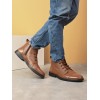TSF FORMAL LACE UP BOOT WITH ZIP (TAN)